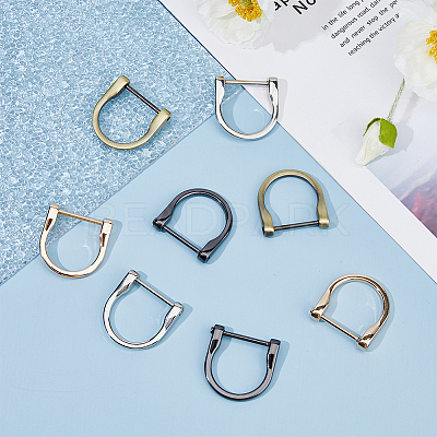 8Pcs 4 Colors Alloy D-Ring Anchor Shackle Clasps FIND-DC0005-59-1