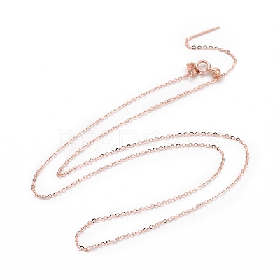 925 Sterling Silver Beadable Necklaces STER-I021-01RG-1