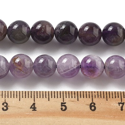 Natural Amethyst Beads Strands G-G779-8MM-05A-1