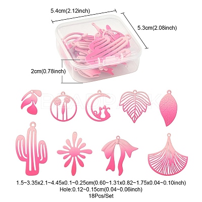 1 Set Spray Painted Alloy Charms FIND-YW0003-11C-1