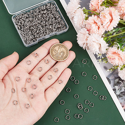 400Pcs 304 Stainless Steel Split Rings FIND-UN0016-08-1