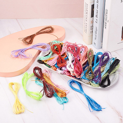 37 Bundles 37 Colors Waxed Polyester Cord YC-CD0001-02-1