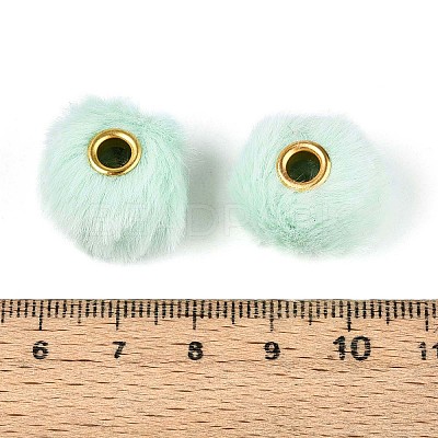 Imitation Rabbit Hair European Beads FIND-WH0126-574R-1