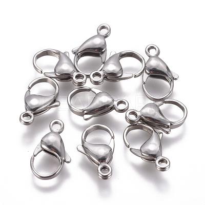 Non-Tarnish 304 Stainless Steel Lobster Claw Clasps STAS-F224-04P-1