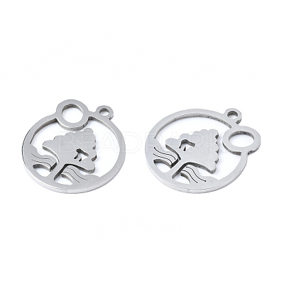 Non-Tarnish 201 Stainless Steel Pendants STAS-T044-251P-1