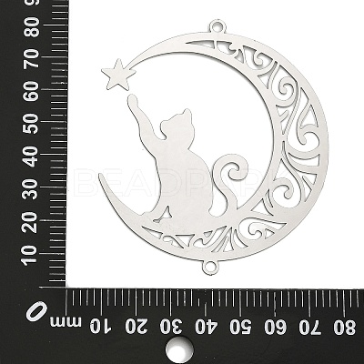 201 Stainless Steel Laser Cut Connector Charms X-STAS-Z116-06P-1