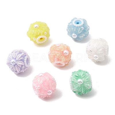 Opaque Acrylic & Plastic Pearl Beads OACR-D039-04-1