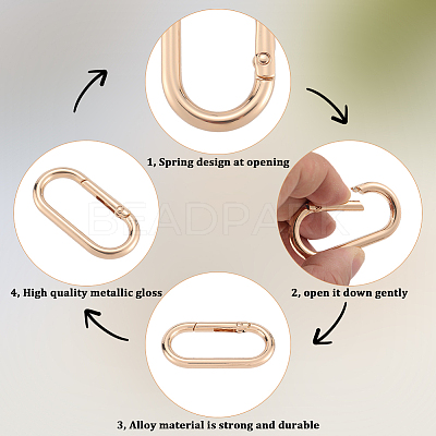 6Pcs Alloy Spring Gate Rings FIND-SP0001-24KCG-1