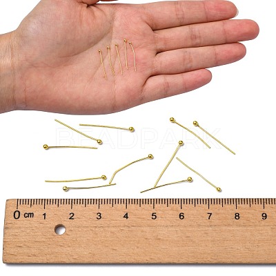 Brass Ball Head Pins KK-R020-04G-1