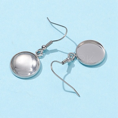 DIY Flat Round Dangle Earrings Making Kit DIY-FS0002-80-1