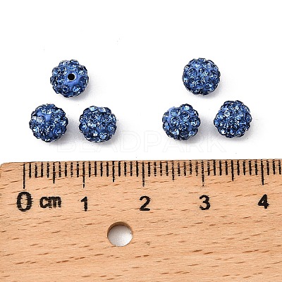 Polymer Clay Rhinestone Beads RB-H284-6MM-2-1