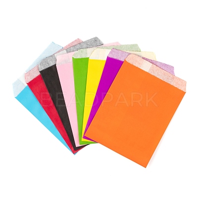80Pcs 8 Colors Eco-Friendly Kraft Paper Bags CARB-LS0001-03-1
