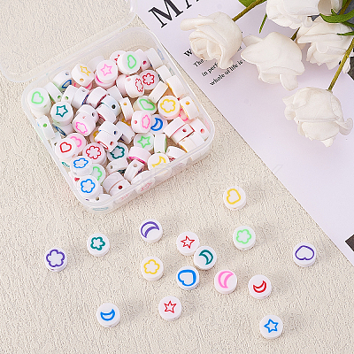 100Pcs Handmade Polymer Clay Beads CLAY-CJ0001-54-1