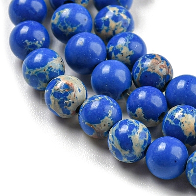 Synthetic Imperial Jasper Dyed Beads Strands G-D077-A01-02A-1
