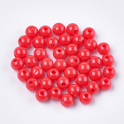 Opaque Plastic Beads X-KY-T005-6mm-604-1