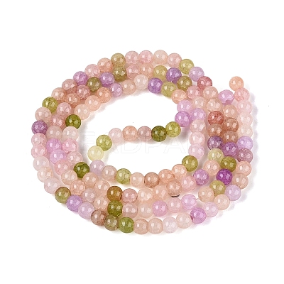 Ombre Effect Dyed Crackle Glass Beads Strands GLAA-Q106-01A-B15-1