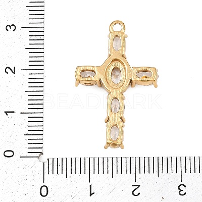 304 Stainless Steel Rhinestone Pendants STAS-P430-02G-03-1
