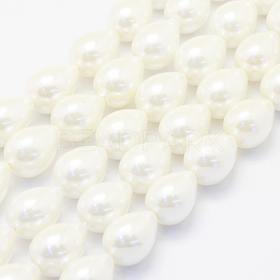 Shell Pearl Beads Strands BSHE-P024-10-1