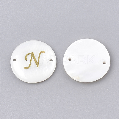 Freshwater Shell Links connectors SHEL-S274-22N-G-1