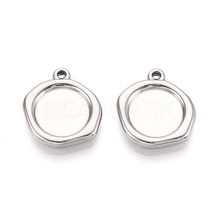304 Stainless Steel Pendant Cabochon Settings STAS-T067-70A-P-1