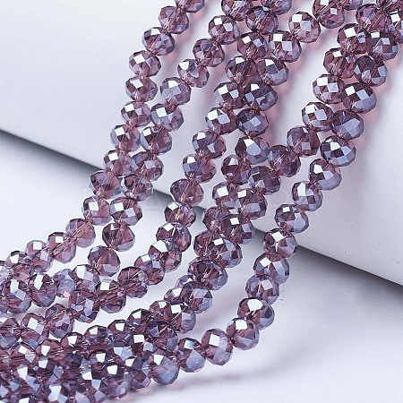 Electroplate Glass Beads Strands EGLA-A034-T3mm-A05-1