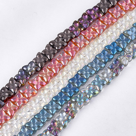 Electroplate Glass Beads Strands EGLA-T017-04-1