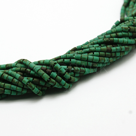 Frosted Synthetic Turquoise Heishi Bead Strands X-G-A132-05-1