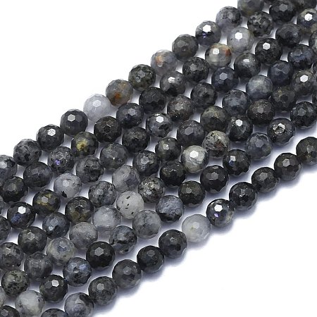 Natural Iolite Beads Strands G-K310-A15-6mm-1