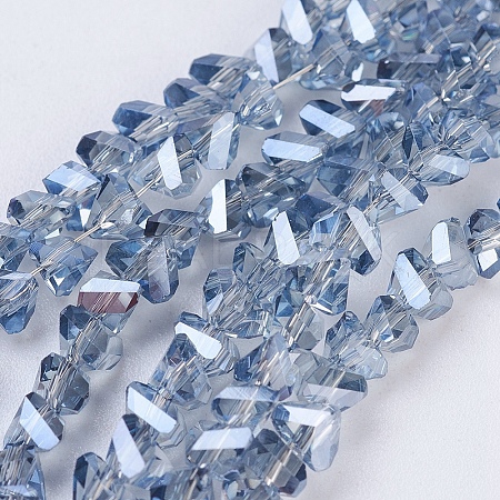 Electroplate Glass Beads Strands EGLA-J145-4mm-PL02-1