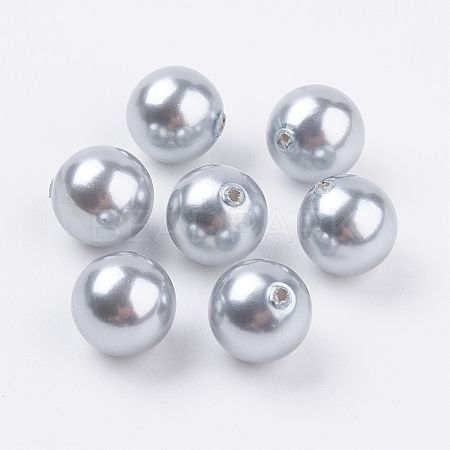 Shell Pearl Half Drilled Beads X-BSHE-G016-10mm-04-1