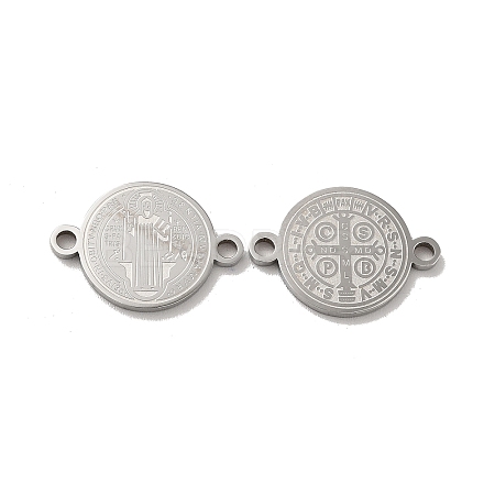 Religion 304 Stainless Steel Connector Charms STAS-C074-03B-P-1