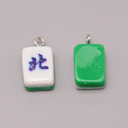 Resin Pendants RESI-WH0025-08-1