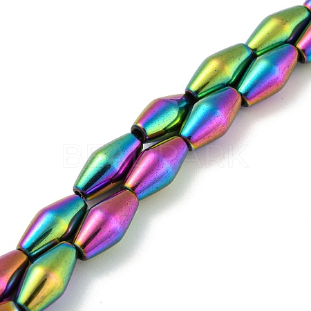 Electroplated Synthetic Magnetic Hematite Beads Strands G-Z032-B01-02B-1