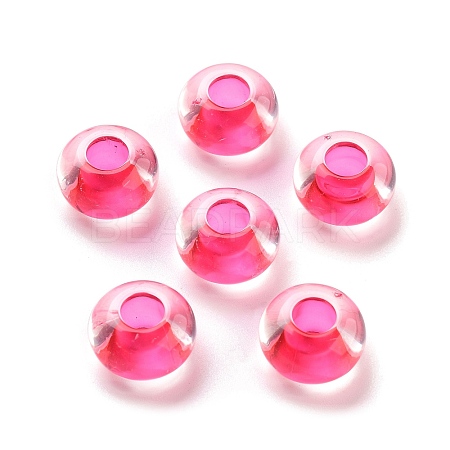 Transparent Acrylic European Beads TACR-P009-C01-11-1