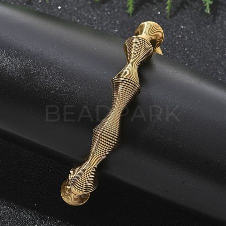 304 Stainless Steel Stretch Bangles for Women LS-BJEW-P315-02C-G-1