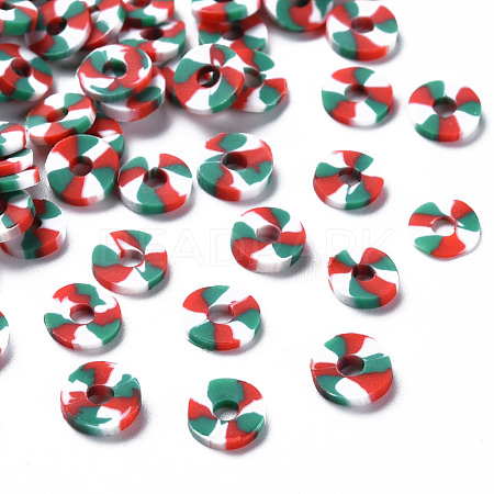 Eco-Friendly Handmade Polymer Clay Beads CLAY-S095-A001-1