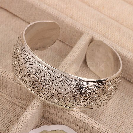 Tibetan Style Alloy Cuff Bangles FS-WGDEA5F-04-1