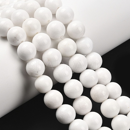 Natural Mashan Jade Round Beads Strands X-G-D263-10mm-XS01-1