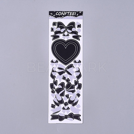 Bowknot Ribbon Pattern Decorative Labels Stickers DIY-L037-B01-1