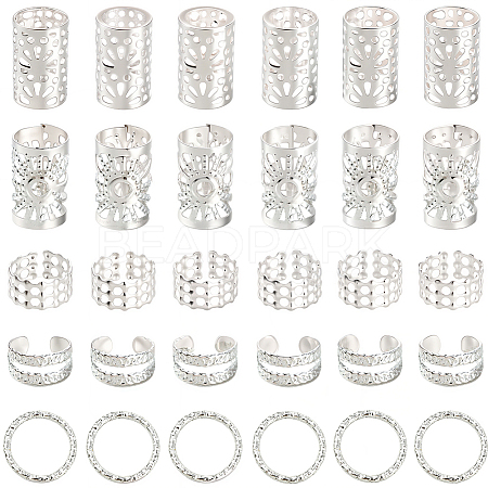 200Pcs 5 Styles Iron Hair Coil Cuffs AJEW-SC0003-88-1