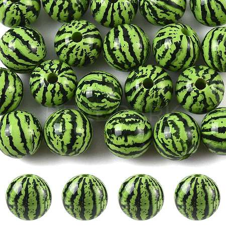 20Pcs Opaque Acrylic Beads MACR-FS0002-28B-1