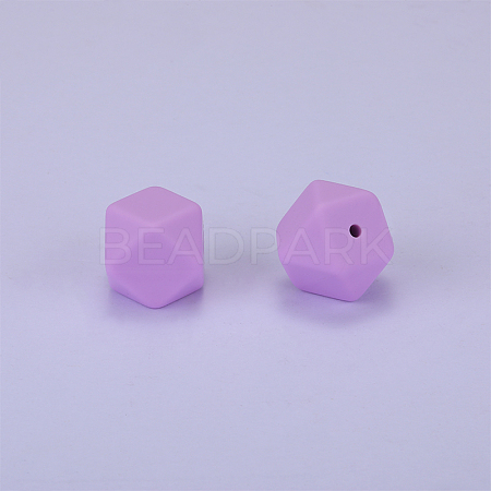 Hexagonal Silicone Focal Beads SI-JX0020A-98-1