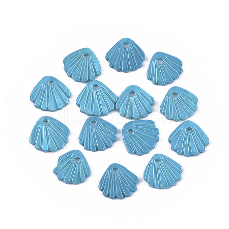 Spray Paint Freshwater Shell Charms SHEL-S276-17A-1