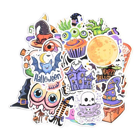 50Pcs Halloween Cartoon Paper Self-Adhesive Picture Stickers STIC-C010-26-1