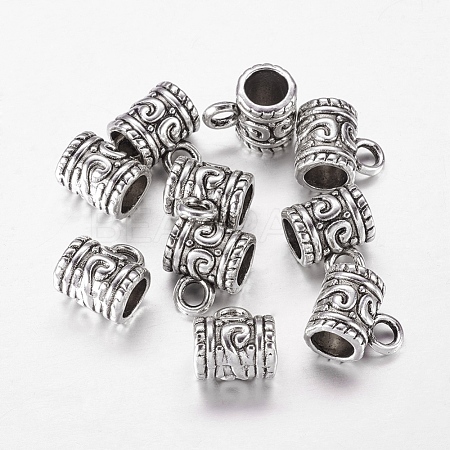 Tibetan Style Alloy Tube Bails LF8011Y-1