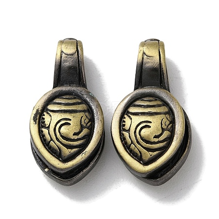 Tibetan Style Brass Pendants KK-M284-45AB-1