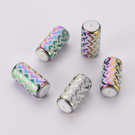 Electroplate Glass Beads EGLA-T009-19F-1