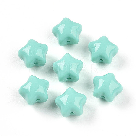 Opaque Acrylic Beads SACR-T017-37A-1
