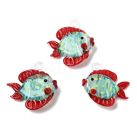 Handmade Lampwork Pendants LAMP-B035-01A-01-1