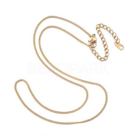 304 Stainless Steel Necklaces NJEW-E080-11G-1